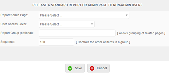 How to release a report to a non-admin user