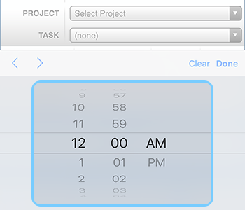 An enhanced Time Data Entry interface for Tablets and Smartphones